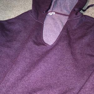 Cosy v neck purple hoodie